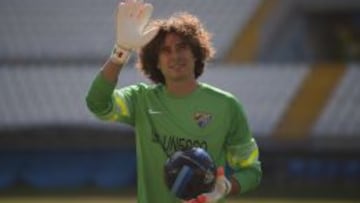 Ochoa durante su presentaci&oacute;n con el M&aacute;laga