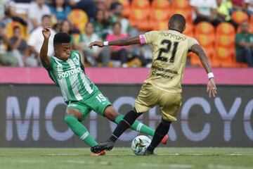 Daniel Muñoz, al minuto 35, anotó el único gol del compromiso en el Atanasio Girardot. Los verdes sumaron tres puntos que los aseguran como líderes del torneo.