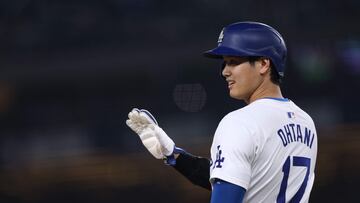 Shohei Ohtani #17 of the Los Angeles Dodgers