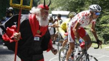 &#039;Didi&#039; Senft, &#039;El Diablo&#039; del Tour junto al ciclista colombiano Mauricio Soler.