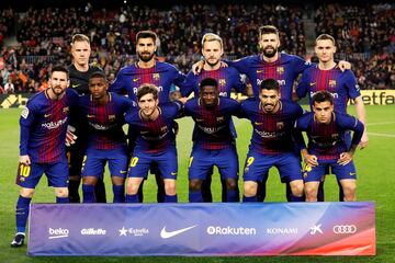 Barcelona's starting line-up.