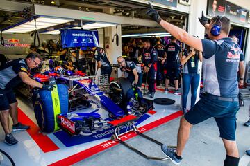 Carlos Sainz durante la clasificación del GP de Hungría. 