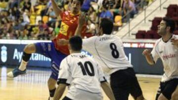 &Aacute;lvaro Ruiz durante el partido de las Estrellas del balonmano. 