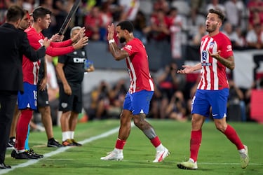 Lesión de Memphis Depay. El jugador neherlandés fue sustituido en el minuto 34 por Álvaro Morata.