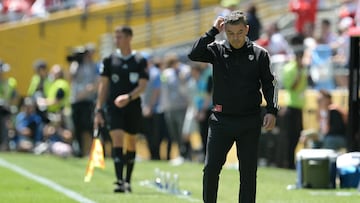 Marcelo Gallardo, entrenador de River Plate, que ganó 3-1 a Urawa Red Diamonds en su debut en el Mundial de Clubes.