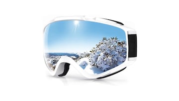 Gafas de esquí Findway en color blanco disponibles en Amazon.