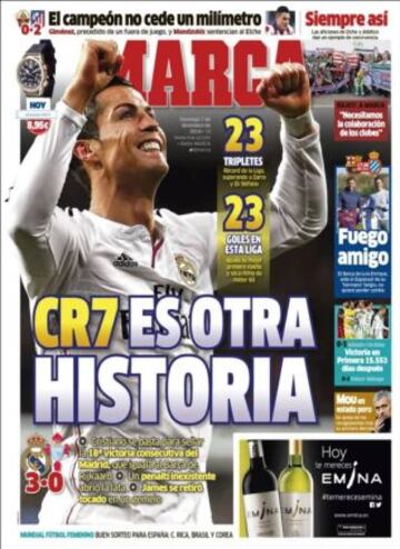 Portadas de la prensa deportiva