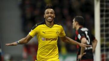 El delantero gabonés, Aubameyang, durante un partido con el Borussia Dortmund.