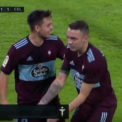 Lo prometido es deuda: Aspas se acordó de Broncano e hizo la celebración de "fardos fuera..."