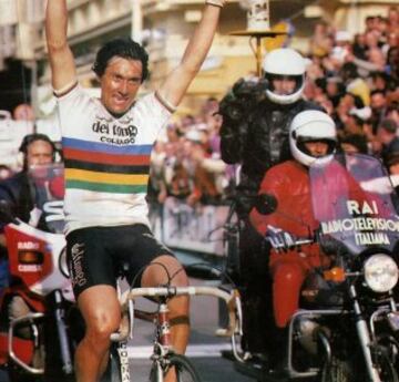 Cuatro ciclistas vencieron vistiendo el maillot de Campeón del Mundo. El último en conseguirlo fue Giuseppe Saronni en 1983. Desde entonces, Óscar Freire ha sido quien más cerca estuvo de repetir la hazaña, pero sí lo hizo en orden inverso. Venció el Mundial de 2004 en Verona habiendo ganado previamente en San Remo.