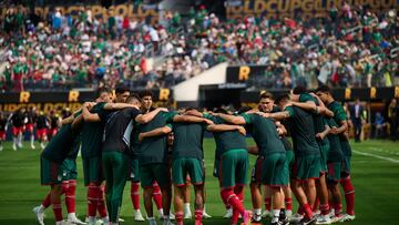 Players of Mexico during the game Panama vs Mexico (Mexican National team), corresponding Great final of the CONCACAF Gold Cup 2023, at SoFi Stadium, on July 16, 2023.
<br><br>
Jugadores de Mexico durante el partido Panama vs Mexico (Seleccion Nacional Mexicana), correspondiente a la Gran Final de la Copa Oro de la CONCACAF 2023, en el SoFi Stadium, el 16 de Julio de 2023.
