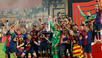 A rollercoaster of a final in front of a packed house at the Estadio de La Cartuja saw Barcelona come from behind to win their 32nd Copa del Rey final.