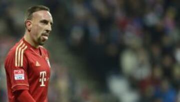Frank Ribéry durante el partido del 9 de febrero entre el Bayern de Múnich y el Schalke 04.