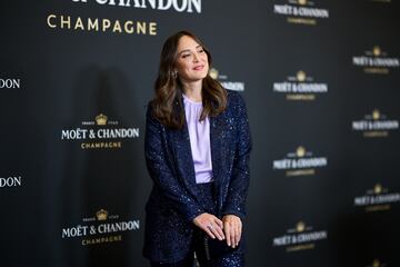 Tamara Falcó posa en el photocall de la fiesta navideña de Moët & Chandon.