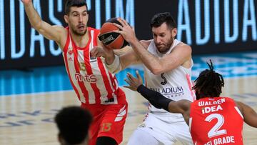 Rudy Fernández, alero del Real Madrid, durante el partido ante el Estrella Roja.
