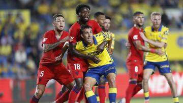 Las Palmas ante el Sevilla.