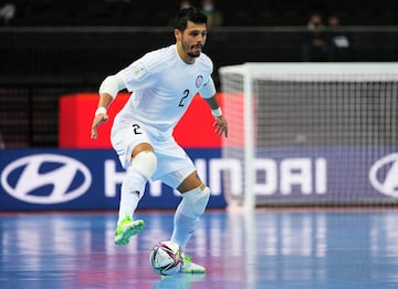 Higuita of Kazakhstan in action during the FIFA Futsal World Cup 2021 