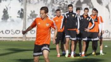 Imagen de un entrenamiento del Valencia.
