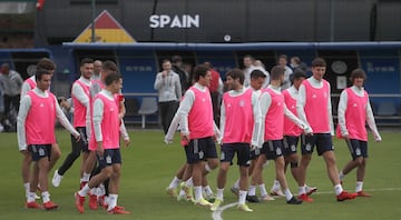 El entrenamiento de España previo a la final contra Francia