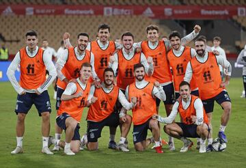 Álvaro Morata, Mikel Merino, Rodrigo Hernández,  Aymeric Laporte, Pau Torres y Carlos Soler, Dani Olmo, Koke, José Luis Gayá y Pablo Sarabia.

