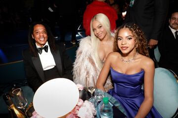 Jay-Z, Beyonce y Blue Ivy Carter durante la gala de los Premios Grammys 2025 celebrados en Los ?ngeles.