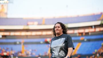 Milagros Martínez previo a un partido con Tigres Femenil.
