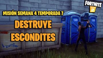 &iquest;D&oacute;nde est&aacute;n los escondites y c&oacute;mo destruirlos en Fortnite Temporada 7?