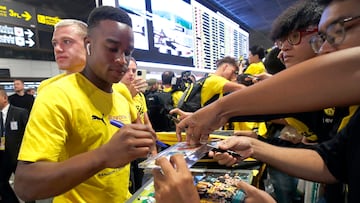 Moukoko, con el Dortmund.