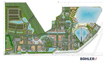 Así será la villa construida en torno al surf park.