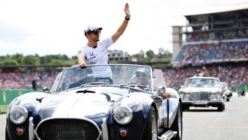 Jenson Button durante el Drivers Parade del GP Alemania 2016.