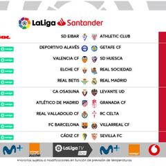 LaLiga vuelve a poner partidos el viernes y el lunes para la J3