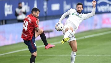 Rubén García en el partido ante el Getafe