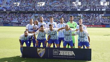 Alineaci&oacute;n del M&aacute;laga presentada contra el Sporting