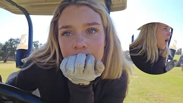 Duele solo con verlo: una streamer recibe un golpe tremendo con una bola de golf