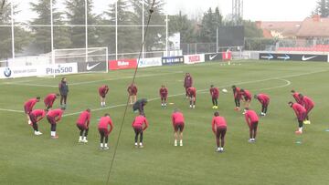 El Atlético trabajó con la mente puesta en el partido de Copa