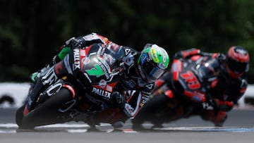 MotoGP - Czech Republic Grand Prix - Masaryk Circuit, Brno, Czech Republic - July 20, 2025 Fantic Racing Lino Sonego's Barry Baltus in action during the Moto2 race REUTERS/David W Cerny
