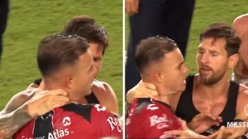 Sale a la luz otra imagen de Messi agarrando por el cuello a un rival tras el pitido final