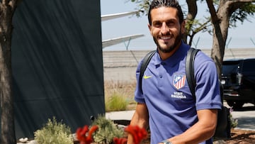 Koke, en la llegada a Los Ángeles.