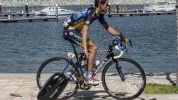 Contador, ayer en Omán.