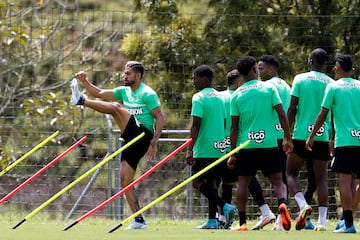 Imágenes del entrenamiento de Atlético Nacional previo al partido ante Bucaramanga