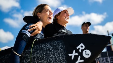 SAQUAREMA, RIO DE JANEIRO, BRAZIL - OCTOBER 16: Janire Gonzalez Etxabarri of the Basque Country after surfing in Heat 2 of the Quarterfinals at the Banco do Brasil Saquarema Pro on October 16, 2025 at Saquarema, Rio De Janeiro, Brazil. (Photo by Thiago Diz/World Surf League)