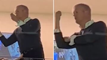 El padre de Haaland se explica tras los cortes de manga en un palco del Bernabéu