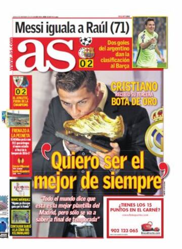 Las portadas de AS de noviembre