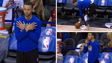 Los genios están locos: ¡Curry y su estrafalaria rutina prepartido!