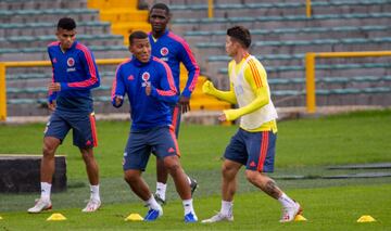 Colombia entrenó con 22 jugadores, Cristian Borja fue la única ausencia por una faringoamigdalitis.