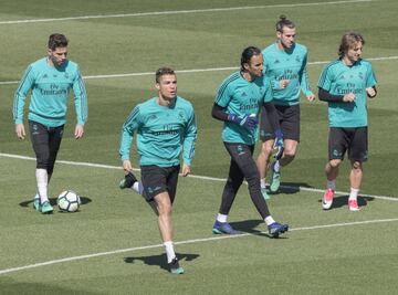 El entrenamiento del Madrid antes de recibir al Athletic