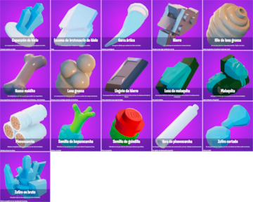 lego fortnite materiales lista completa donde se obtienen