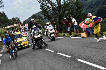 Nairo Quintana protagonizó un ataque  de más de 14 kilómetros y logró su primer triunfo en el Tour de Francia de este año.