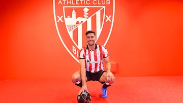 Jesús Areso en su presentación con el Athletic