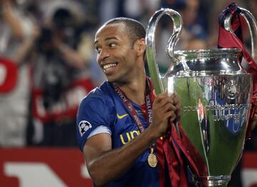 Entre M¨®naco, Arsenal y Barcelona, el delantero franc¨¦s ha llegado a anotar 50 goles en la Champiosn League.